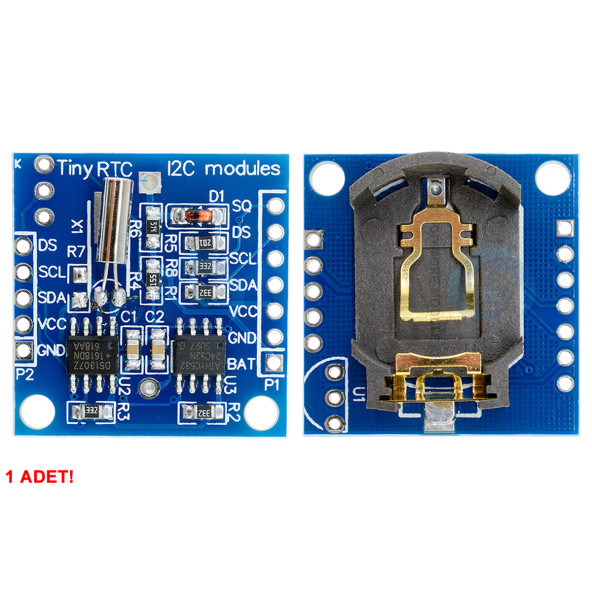DS1307 RTC IIC Zaman Modül  Gerçek Zaman Saat I2C 24C32 Eeprom Saniye Dakika Saat Gün Ay Yıl Tarih Hesaplayıcı ürün görseli 1