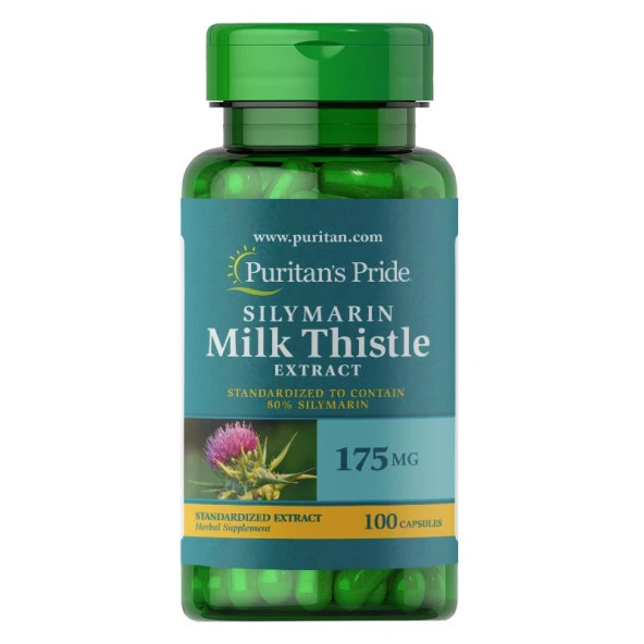 Puritans Pride Silymarin Milk Thistle Extract 175 Mg 100 Kapsül ürün görseli 1