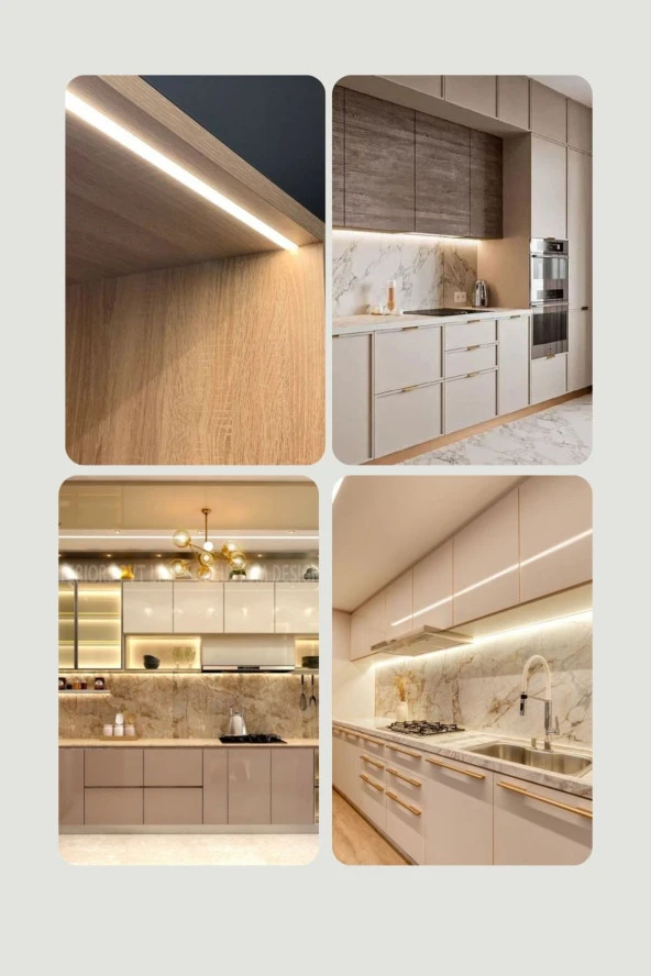 Arge Led Mutfak Dolabı ve Tezgah Altı Gömme LED Armatür 12V 2700K 100CM ürün görseli 1