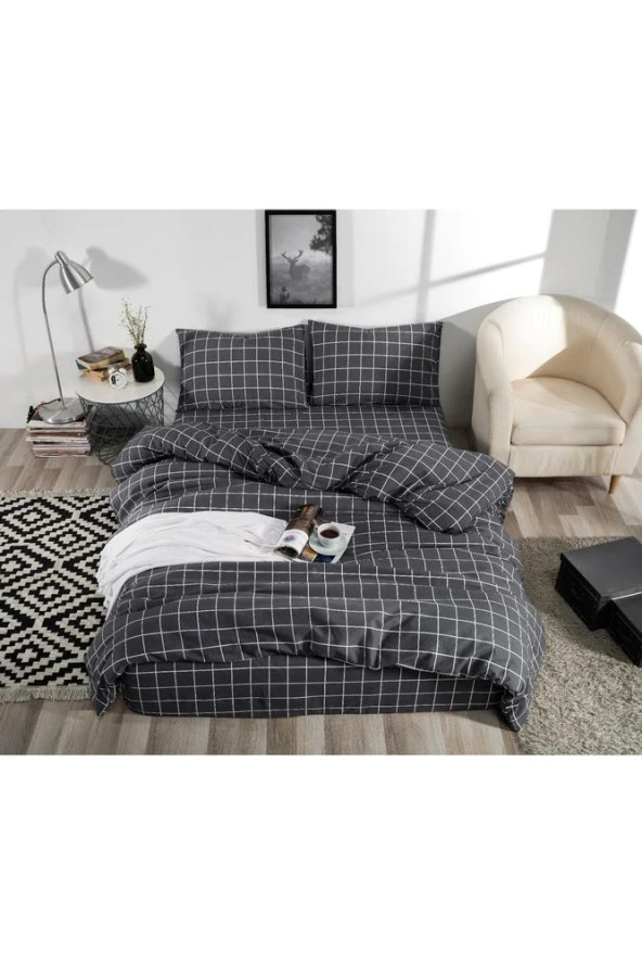NÇ4 Miss Linda Home Pamuklu Çift Taraflı Çift Kişilik Nevresim Takımı ürün görseli 1
