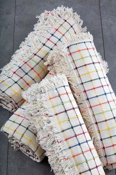 2627 %100 Pamuklu Buldan Işi Koltuk Örtüsü 180x180 Cm ürün görseli 1