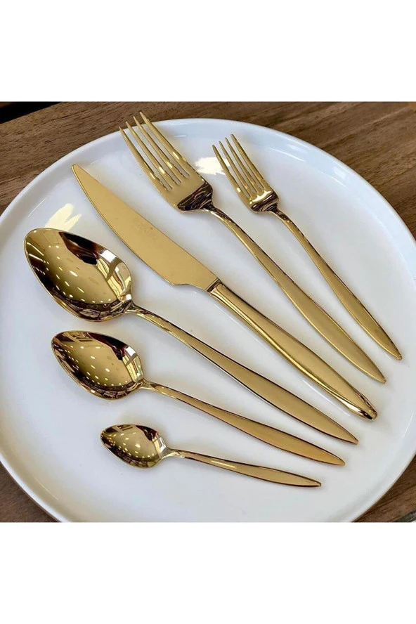 Roy King Ares 36 Parça parlak Gold  Kaşık Takımı Rsk001 ürün görseli 1