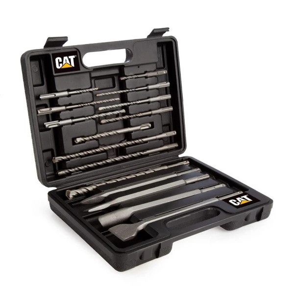 CAT DA03902 17 Parça Tungsten Karbür SDS-Plus Beton Kırıcı/Delici Matkap Ucu ürün görseli 1