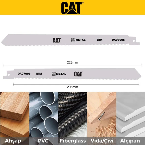 CAT DA07005 228mm 2 Parça Profesyonel Metal/Çivili Ahşap Kesme Tilki Kuyruğu Testere Ucu ürün görseli 1