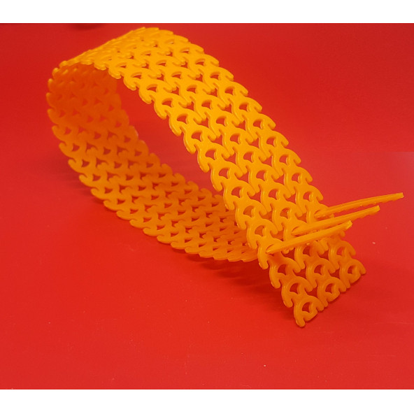 Esnek Kablo Bağı Plastik Kelepçe 10X300 mm 50 Adet Turuncu ürün görseli 1