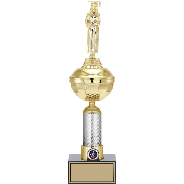 ODAK KUPA - Figürlü Kupalar - Mezuniyet Kadın Figürlü Kupalar FG-057 C - 41 cm ürün görseli 1