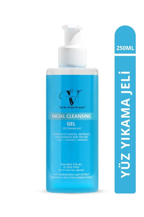 Vitanova Arındırıcı Canlandırıcı ve Nemlendirici Yüz Yıkama Jeli 250 ml ürün görseli 1