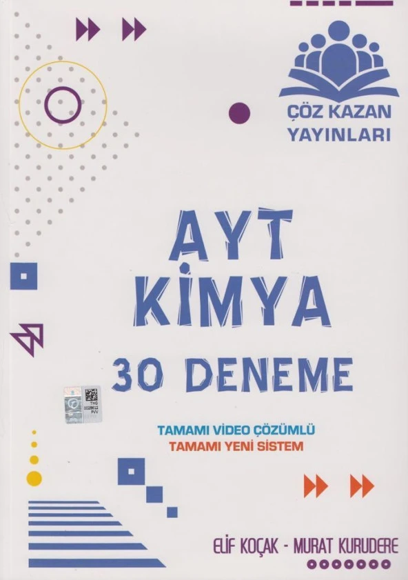 AYT Kimya 30 Deneme Çöz Kazan Yayınları ürün görseli 1