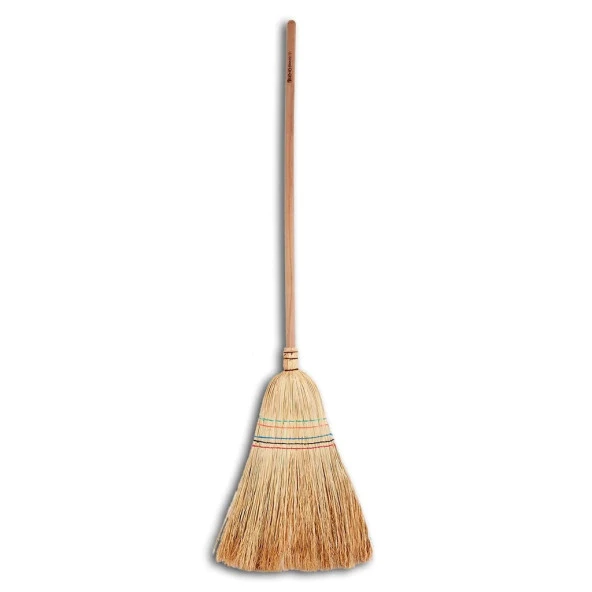 Ahşap Saplı Çalı Çırpı Çavdar Süpürge - Bahçe Süpürgesi - Çöpçü Bahçe Süpürgesi - 150 Cm. ürün görseli 1