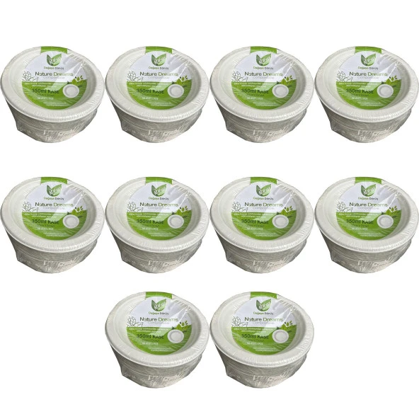 Roll-Up Nature Ekolojik Karton Kağıt Tek Kullanımlık Çorba Kasesi - 400 cc - 50 Adetlik 10 Paket ürün görseli 1
