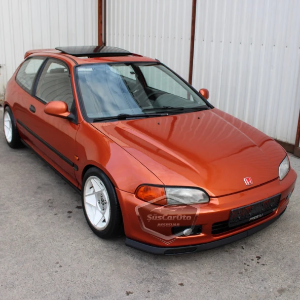 Honda Civic EG 1991-1995 Uyumlu Üniversal Laguna Lip Esnek Ön Lip 2 Parça Tampon Altı Dil Karlık Ön Ek ürün görseli 1