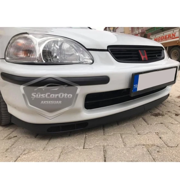 Honda Civic İES EK EJ 1996-2000 Uyumlu Üniversal Laguna Lip Esnek Ön Lip 2 Parça Tampon Altı Dil Karlık Ön Ek ürün görseli 1