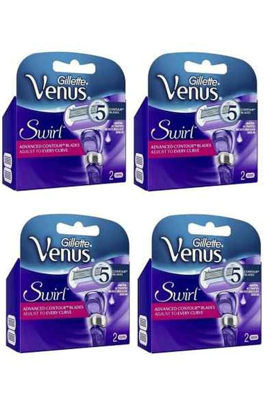 Gillette Venus Venus Swirl Extra Smooth Kadın Yedek Tıraş Bıçağı 2'li X 4 Adet ürün görseli 1
