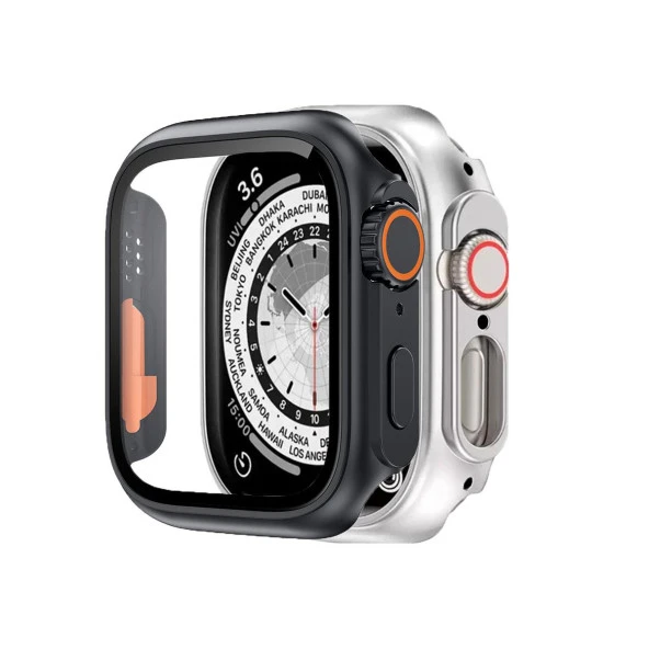 BİNANO APPLE WATCH 40MM ULTRA DÖNÜŞTÜRÜCÜ SİYAH KASA VE EKRAN KORUYUCU ürün görseli 1