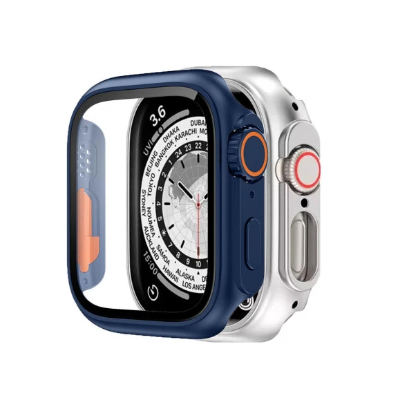 BİNANO APPLE WATCH 40MM ULTRA DÖNÜŞTÜRÜCÜ LACİVERT KASA VE EKRAN KORUYUCU ürün görseli 1