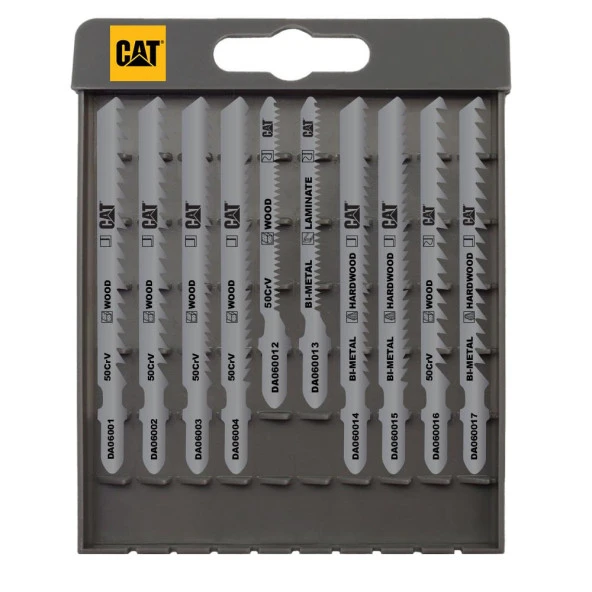 CAT DA06902 10 Parça Profesyonel Ahşap Hassas/Kaba/Düz/Kavisli Kesim Dekupaj Testere Ucu ürün görseli 1