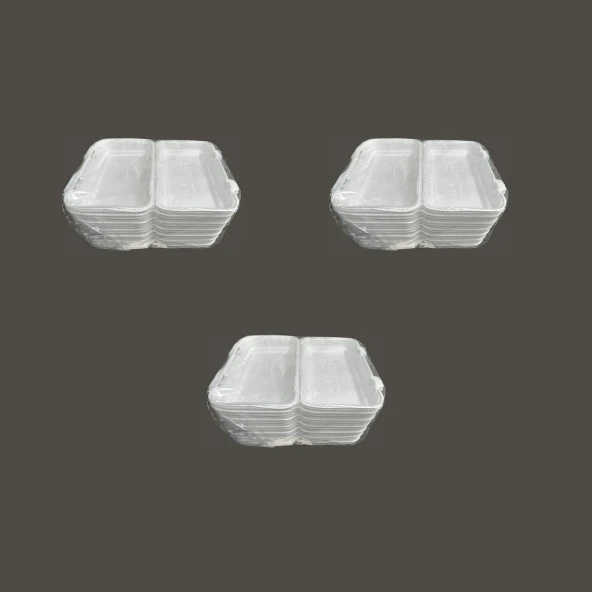 Dağyüce 36/D Tek Kullanımlık Köpük İskender Kapaklı Kase Kutu - 23.5x15 Cm. - 20 Adetlik 3 Paket ürün görseli 1