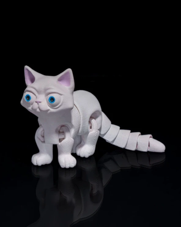 Hareketli Busya Kedi Oyuncak Figür 15CM ürün görseli 1