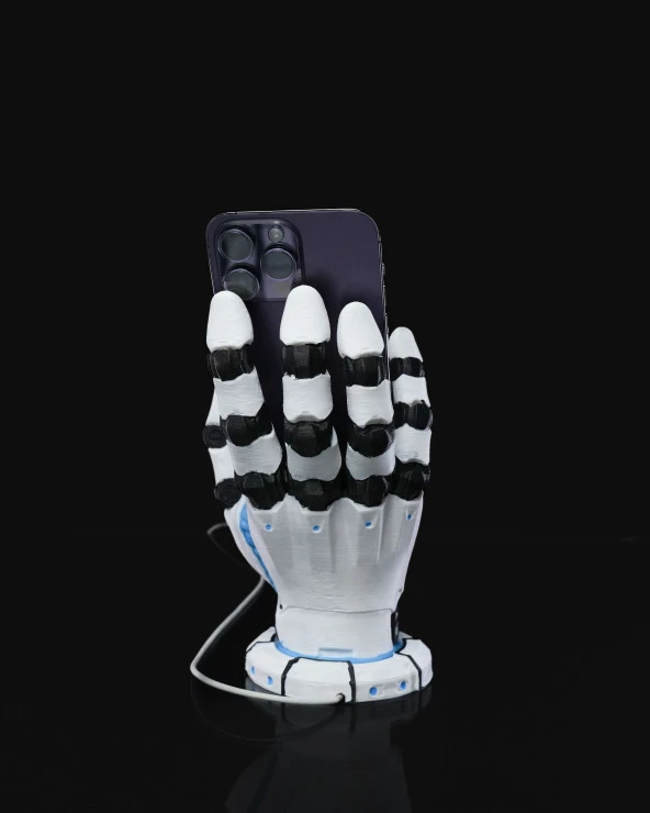 Android Robot Kol Telefon Tutucu-Şarj Bölmeli - Resim 3