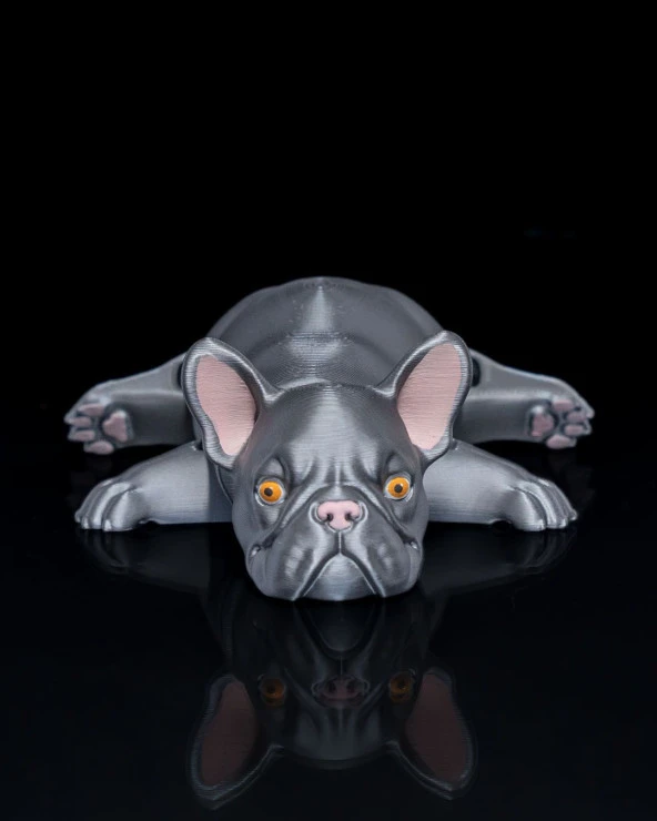 Hareketli French Bulldog Oyuncak Figür 15CM ürün görseli 1