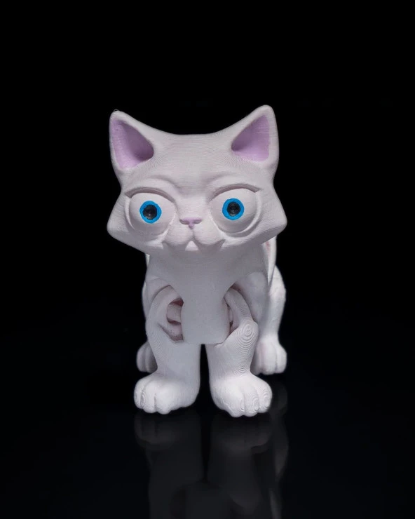 Hareketli Busya Kedi Oyuncak Figür 15CM - Resim 3