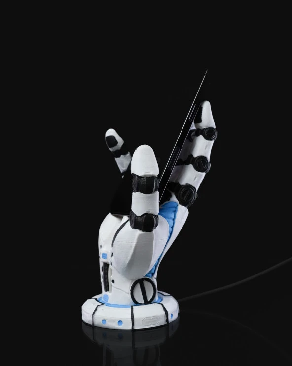Android Robot Kol Telefon Tutucu-Şarj Bölmeli - Resim 5