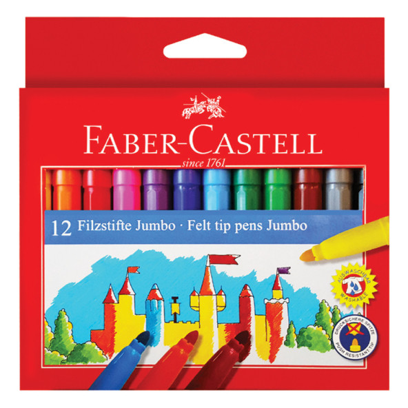 Faber Castell Faber 12 Renk Jumbo Keçeli Kalem ürün görseli 1