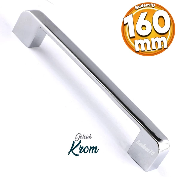 Gölcük Oval Mobilya Mutfak Dolap Çekmece Dolabı Kapak Metal Kulpu Kulbu Kulpları Krom 160 Mm ürün görseli 1