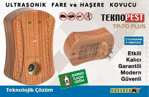 TEKNOPEST TP-70 Plus Ultrasonik Fare Haşere Kovucu - Resim 2