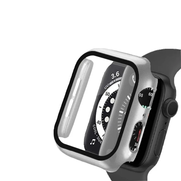 BİNANO APPLE WATCH 8 41MM SENSE KASA VE EKRAN KORUYUCU GÜMÜŞ ürün görseli 1