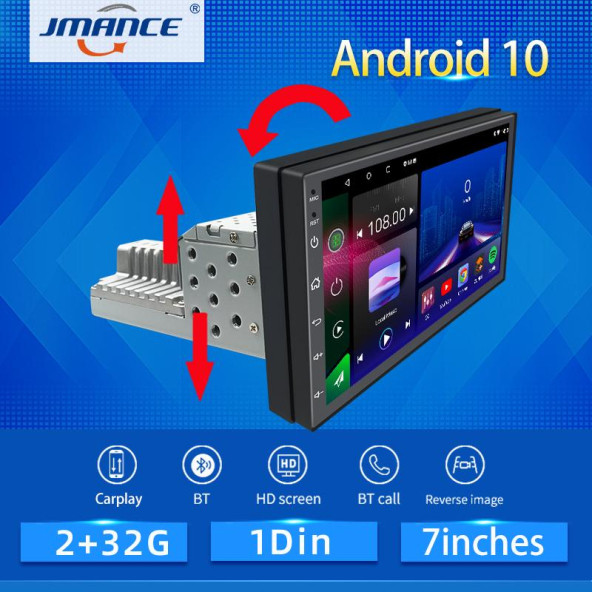 7 Inç Universal Android  13 / 2+32gb / 1din Kasa Ekran Tofaş V.s. Için Slim Ince Kasa ürün görseli 1