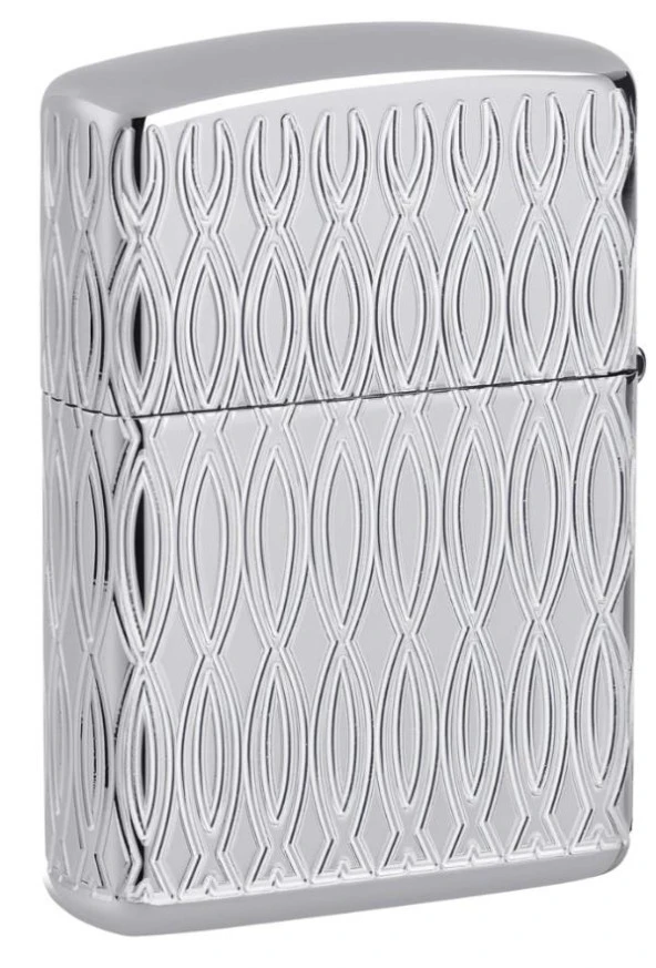 Zippo Armor Flame Polished Chrome Dizayn Çakmak - Resim 2