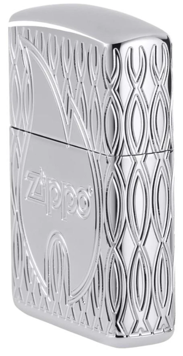 Zippo Armor Flame Polished Chrome Dizayn Çakmak - Resim 6