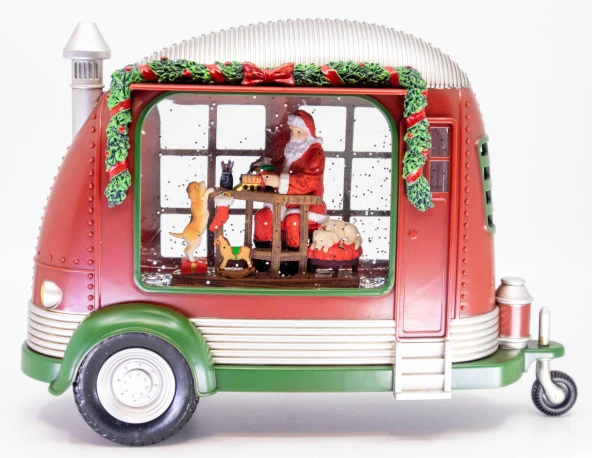 Noel Baba Karavan Işıklı ve Müzikli Kar Küresi ürün görseli 1