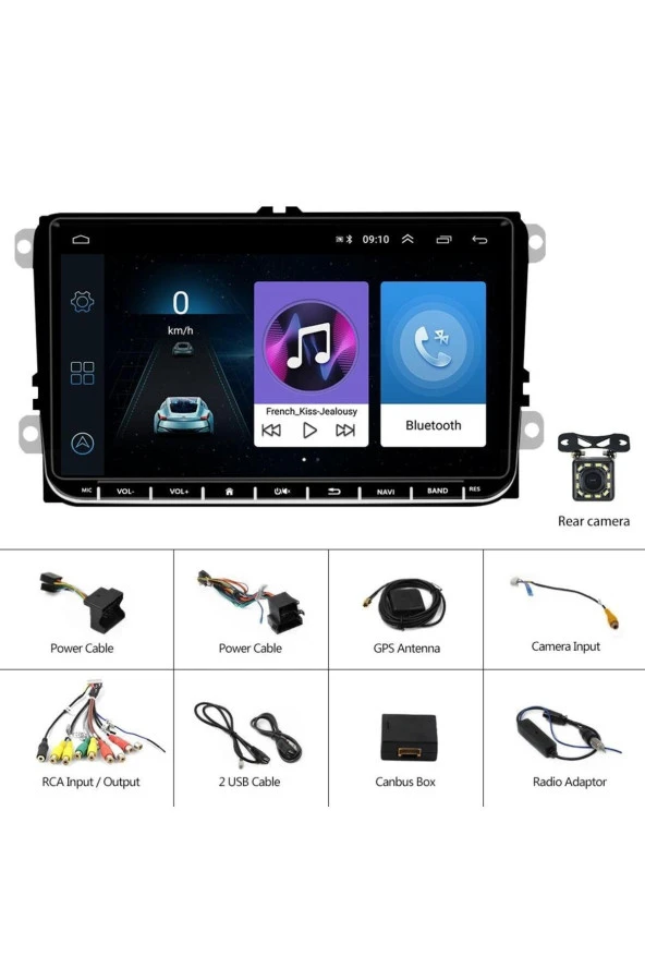 ProfroCAR 9 Inch 2gb Ram 32gb.rom Carplay Android Auto Ile Volkswagen Grubu Için Oem Android Full Set ürün görseli 1