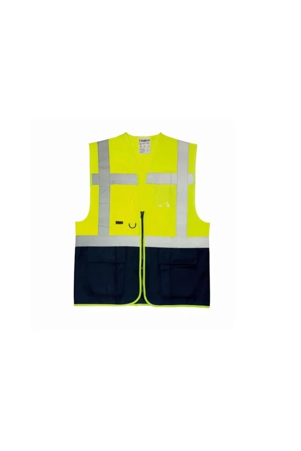Uniwest UW-211 Yönetici Yeleği Sarı/Lacivert (S BEDEN) ürün görseli 1