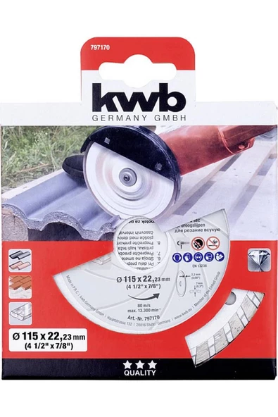 KWB Elmas kesme diski White-Line, 115 mm (49797170) ürün görseli 1
