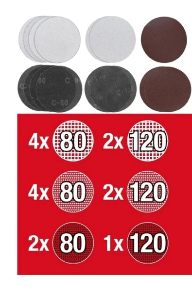 KWB 180 mm Zımpara Kağıdı Seti (15 Adet) ürün görseli 1