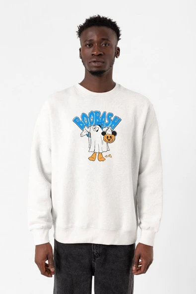 Donal Boobash Halloween Beyaz Erkek 2ip Sweatshirt ürün görseli 1