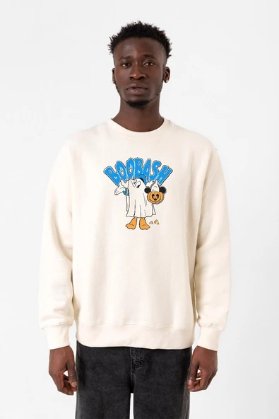 Donal Boobash Halloween Ekru Erkek 2ip Sweatshirt ürün görseli 1