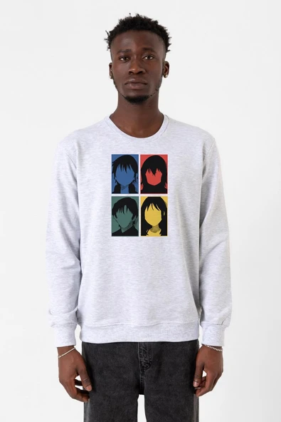 Erased Anime All Main Character Minimal Colorful Art Karmelanj Erkek 2ip Sweatshirt ürün görseli 1