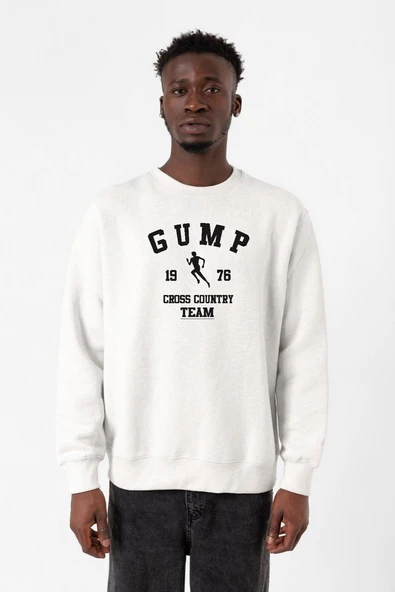 Forrest Gump Cross Country Team Beyaz Erkek 2ip Sweatshirt ürün görseli 1