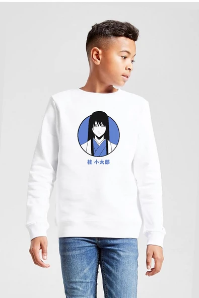Gintama Anime Kotaro Minimal Beyaz Çocuk 2ip Sweatshirt ürün görseli 1