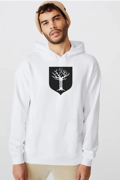 GOT House Forrester Beyaz Erkek 3ip Kapşonlu  Sweatshirt ürün görseli 1