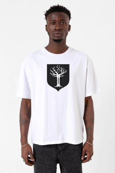 GOT House Forrester Beyaz Erkek Oversize Tshirt ürün görseli 1