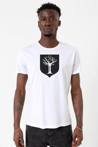 GOT House Forrester Beyaz Erkek Bisikletyaka Tshirt ürün görseli 1