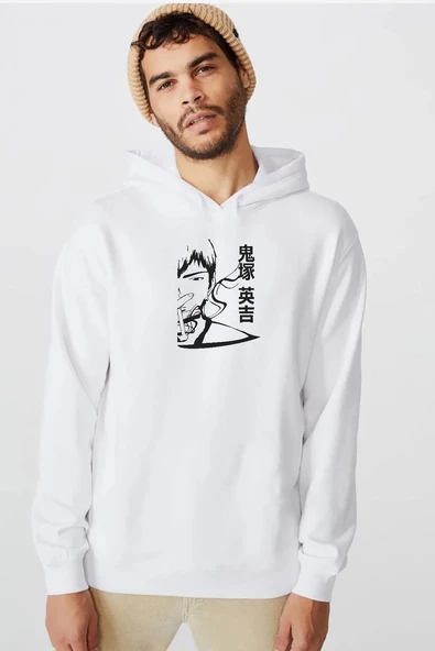 Great Teacher Anime Poster Beyaz Erkek 3ip Kapşonlu  Sweatshirt ürün görseli 1