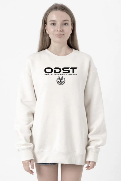 Halo Odst Orbital Drop Shock Trooper Beyaz Kadın 2ip Sweatshirt ürün görseli 1