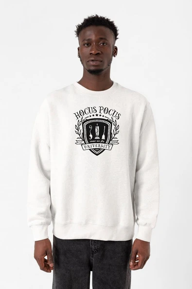 Hocus Pocus University Beyaz Erkek 2ip Sweatshirt ürün görseli 1
