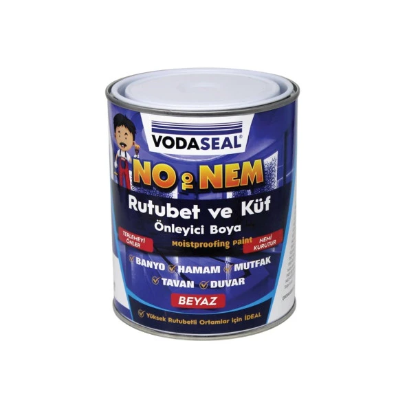 Vodaseal No To Nem Rutubet ve Küf Önleyici Boya 1 Kg Beyaz ürün görseli 1